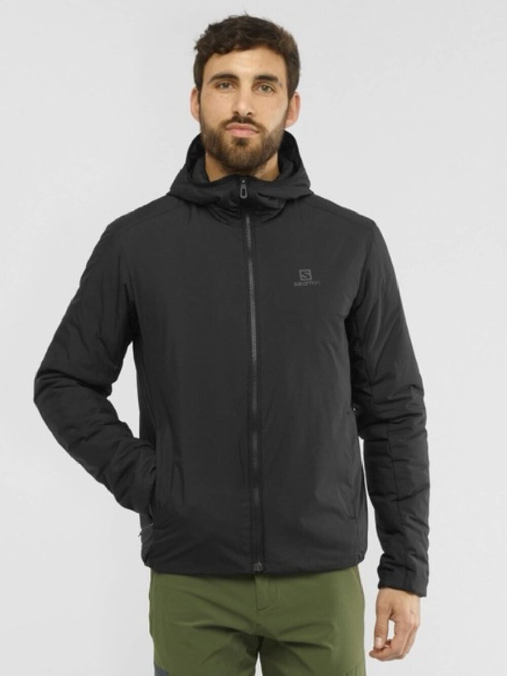 Salomon Outrack Men Waterproof Insulated Lightweight puffer Jacket Coat M Black